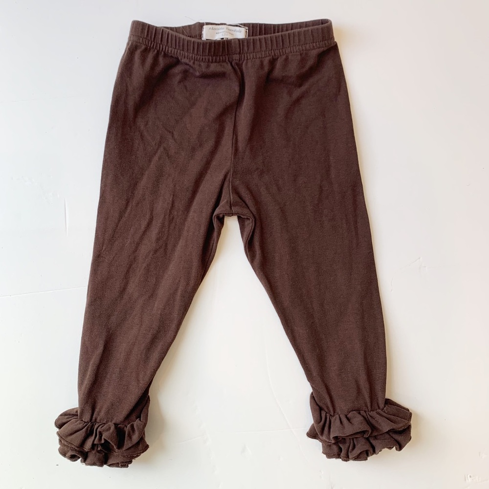 Adorable Essentials 12Mo Brown Ruffle Leggings